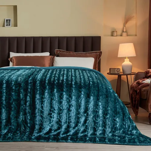 Miniatura 14 de NEWCOSPLAY - Manta de piel sintética súper suave con respaldo de sherpa, manta decorativa cálida y acogedora para habitación, sofá y piso