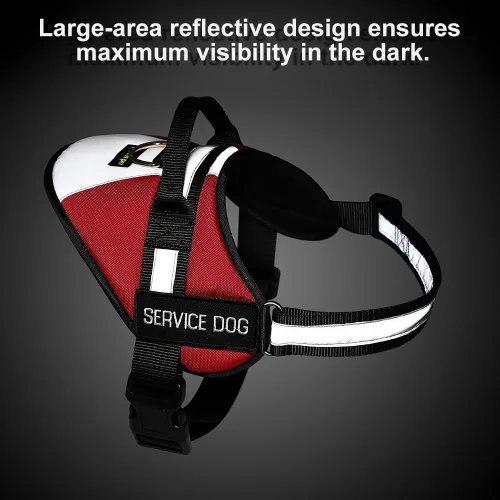 Miniatura 3 de Plutus Pet Chaleco de servicio para perro, arnés de chaleco para perro sin tirones con asa de fácil control, reflectante, transpirable, suave