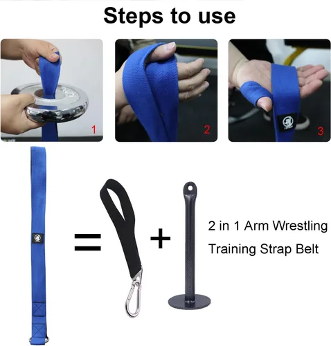 Miniatura 5 de J Bryant Correa de entrenamiento de lucha libre de brazos, agarre de mano, ideal para entrenamiento de antebrazo de muñeca y bíceps,