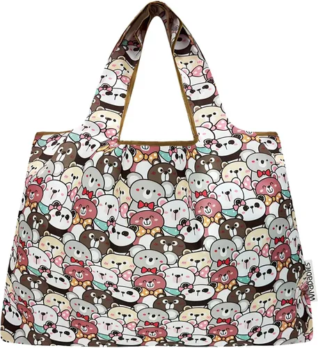 Miniatura 4 de allydrew Bolsas de comestibles reutilizables de nailon plegables grandes Osos divertidos