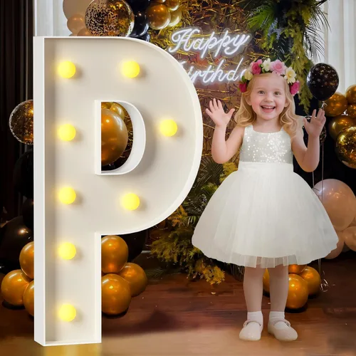 Miniatura 40 de Mixifox Letras V de marquesina de 3 pies, letras grandes iluminadas de 3 pies de alto con luces, letra grande para boda, compromiso, graduación