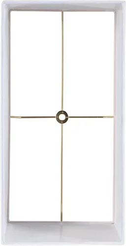Miniatura 2 de Aspen Creative 36010, pantalla rectangular contemporánea de araña/tela de lino blanco, (8+16 pulgadas), parte superior x (8+16 pulgadas), parte