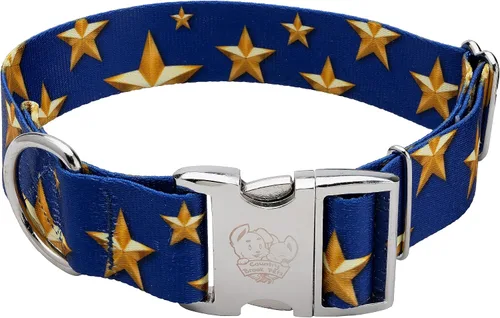 Miniatura 7 de Country Brook Petz HossFit Jr - Collar ancho de alta calidad para perro, colección Americana con diseños patrióticos (celebración americana, mediano)
