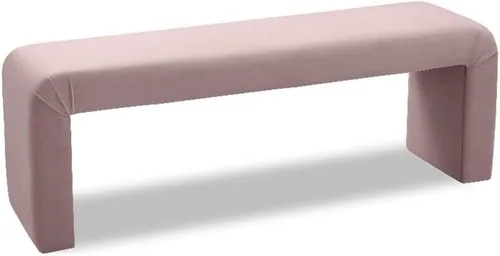 Miniatura 12 de Meridian Furniture Colección minimalista moderna Banco tapizado de terciopelo contemporáneo, 53 pulgadas de ancho x 14.75 pulgadas de profundidad