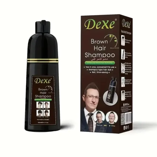 Miniatura 6 de Vedora Champú instantáneo para cabello negro, 13.5 fl oz, champú semipermanente DeXe negro tinte para cabello natural, dura 30 días, fórmula