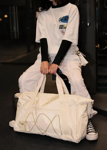 Miniatura 9 de BAGSMART - Bolsa de gimnasio para hombres y mujeres, bolsa de viaje deportiva con compartimento para zapatos y bolsillo húmedo, bolsa de lona