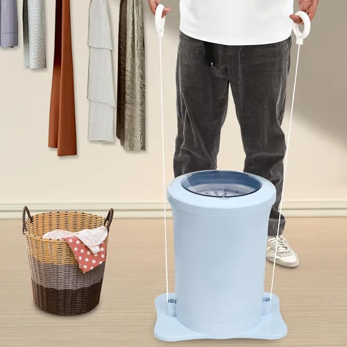 Miniatura 2 de Deshidratador manual de ropa de 12L/3.17 galones portátil, mini secadora compacta, lavadora de lavandería no eléctrica con orificio de drenaje