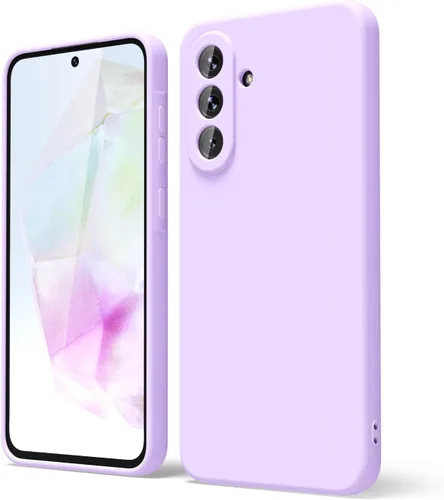 Miniatura 291 de oakxco Funda para teléfono Samsung Galaxy A12 con agarre de silicona líquida, linda delgada fina suave cubierta de gel de goma TPU lisa para mujeres