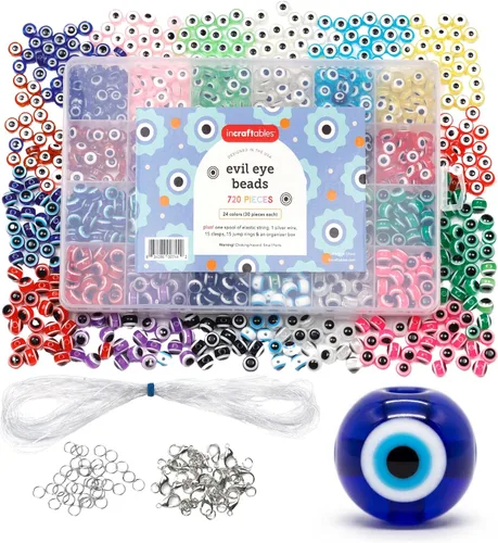 Miniatura 8 de Incraftables 1000 cuentas de chip de cristal para fabricación de joyas, 24 colores surtidos de piedras preciosas (0.23 a 0.39 pulgadas), cuentas