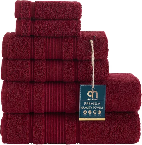 Miniatura 15 de Juego de 4 toallas de baño, 100% algodón turco prémium, toallas turcas de alta calidad para baño, de secado rápido, suaves y absorbentes, incluye 4