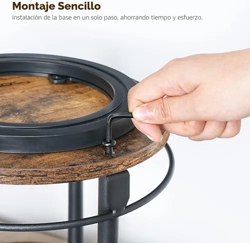 Miniatura 9 de YATINEY Lazy Susan SR22BR - Organizador giratorio para especias, organizador de platos giratorios de 2 niveles, soporte industrial para especias