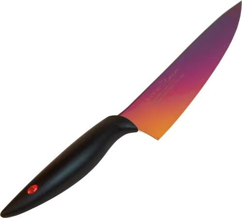 SUMIKAMA KASUMI 22020/RA Cuchillo Kasumi, revestimiento de titanio, cuchillo en forma de espada, fabricado en Japón, 7.9 pulgadas (7.9 in), cuchillo