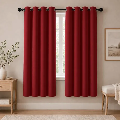 Miniatura 122 de Cortinas de oscurecimiento de habitación de 45 pulgadas de largo para dormitorio y sala de estar, cortinas térmicas aislantes con ojales