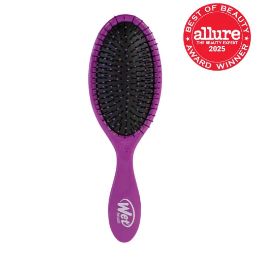 Miniatura 2 de Wet Brush - Cepillo desenredante original con cerdas ultrasuaves IntelliFlex, color morado, que se desliza a través de los nudos con facilidad