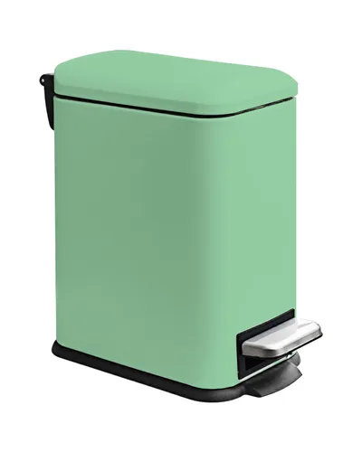 Miniatura 37 de Cubo de basura pequeño para baño con tapa, cubo de basura de 1.3 galones con cubo interior extraíble, cubo de basura delgado con tapa de cierre