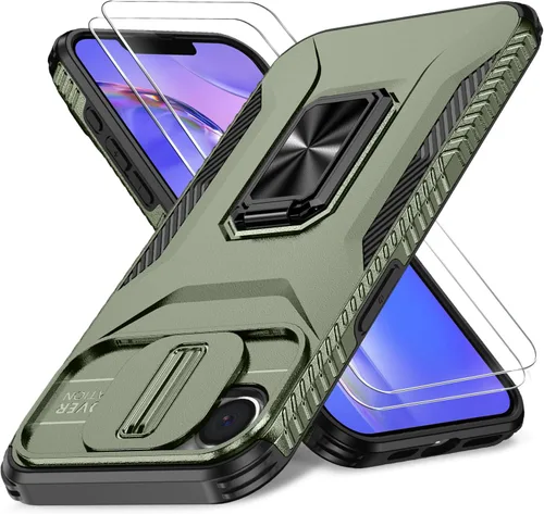 Miniatura 27 de Funda HakkTaoo para iPhone 13/iPhone 14 de 6.1 Pulgadas con Funda Deslizante para Cámara + Protector de Pantalla (2 Paquetes), Funda Protectora a