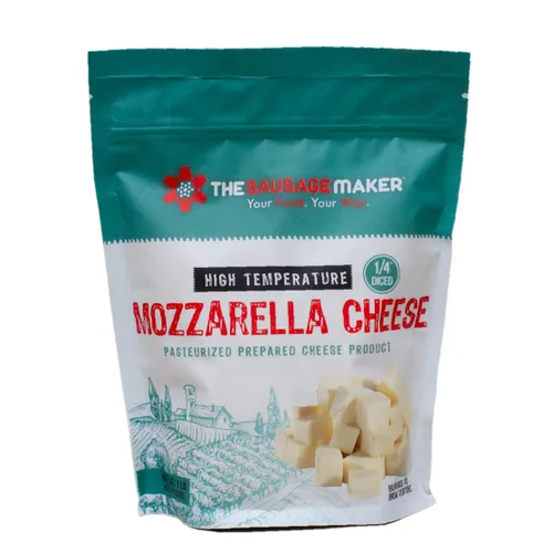 Miniatura 16 de The Sausage Maker® Queso cheddar de alta temperatura 5 libras de queso de alta temperatura para hacer salchichas, cubo cortado en cubitos de 1/4