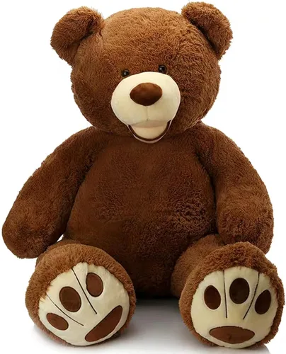 Miniatura 16 de MorisMos Oso de peluche gigante, animales de peluche grandes de 39 pulgadas con huellas grandes, osos de peluche, regalo para niños, morado