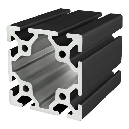 8020, 40-8080, Serie 40 80mm x 80mm 80x80 Extrusión de Aluminio con Ranura en T Extruido Perfil Barra Riel Métrico 80/20 (Anodización Negra, 305mm