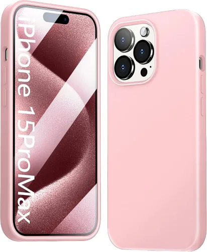 Miniatura 23 de Funda 5 en 1 para iPhone 12 Pro con protector de pantalla y protector de lente de cámara, funda de silicona líquida para iPhone 12 Pro (verde alpino)
