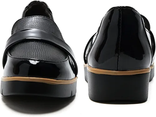 Miniatura 4 de UZB Mocasines sin cordones para mujer, cómodos zapatos de vestir de espuma viscoelástica