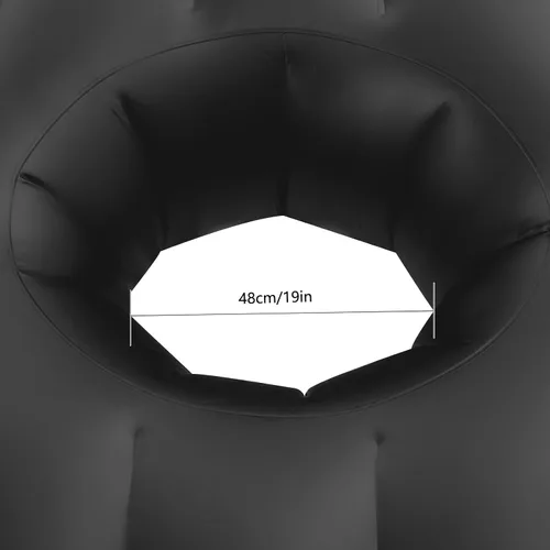 Miniatura 5 de Colchón inflable BBL con agujero para recuperación poscirugía, colchón de aire ergonómico de PVC con bomba eléctrica, 72 x 40 x 17 pulgadas, negro