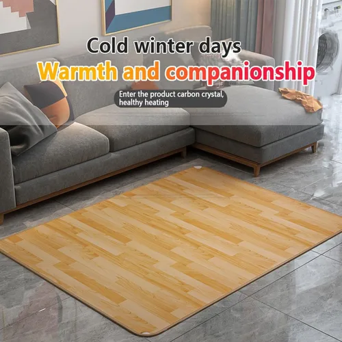 Miniatura 3 de Adjustable Electric Heating Carpet PVC Floor Leather Heated Area Rug 3 Seconds Rapid Heating Indoor Living Room Heated Carpet,A-80x200cm