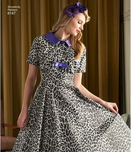 Miniatura 7 de Simplicity Karen Fleish Designs 8187 - Vestido y chaqueta recortada para disfraz de Halloween, patrones de costura para mujer, tallas R5 (14-22)