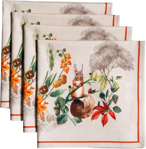 Miniatura 107 de Maison d' Hermine Happy Florals - Juego de 4 servilletas 100% algodón suave y cómodo perfectas para cenas familiares, bodas, fiestas de cóctel, 063