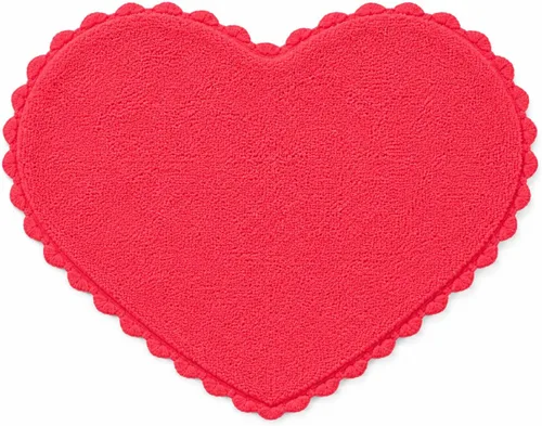 Miniatura 28 de Royal Blaze Tapete de baño de algodón rojo, reversible, pequeño ovalado de 18 x 26 pulgadas, lavable y decorativo