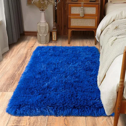 Miniatura 52 de Alfombras suaves para pasillos de dormitorio, nuevas, con parte inferior antideslizante mejorada, de 2 x 3, alfombra esponjosa y peluda verde