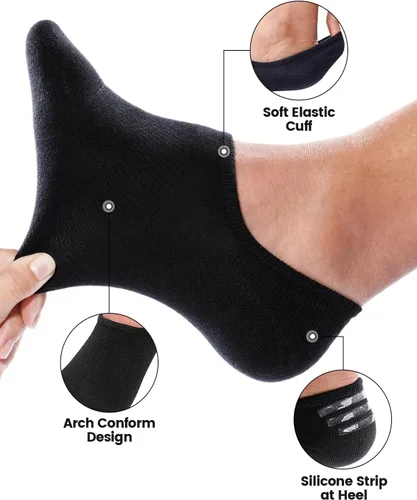 Miniatura 3 de IDEGG - Calcetines invisibles para hombre de corte bajo, calcetines cortos de tobillo para hombres, calcetines deportivos casuales con agarre