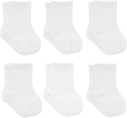 Miniatura 9 de bistyle Calcetines tobilleros con agarre para bebé, 6 pares, calcetines de algodón orgánico para recién nacidos, calcetines para niños y niñas