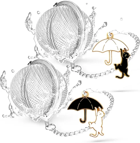 Miniatura 11 de 3 infusor de té TeaSanavie Loose Tea Steeper de acero inoxidable de malla fina bola de té de hojas sueltas Infusores de té que brillan