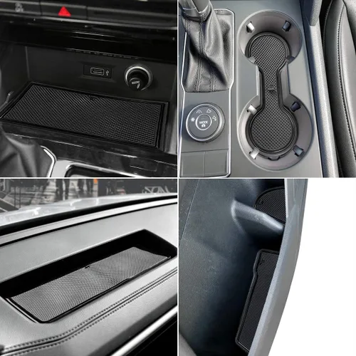 Miniatura 2 de Auovo Portavasos para puerta para Volkswagen VW Atlas Accesorios 2023 2022-2018 Interior personalizado para consola de automóvil, portavasos de Negro