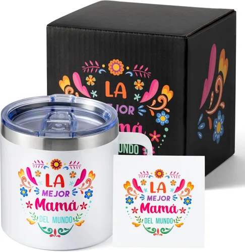 R HORSE La Mejor Mama Del Mundo - Taza de café con aislamiento de doble pared con aislamiento de 14 onzas, taza de café resistente a derrames con