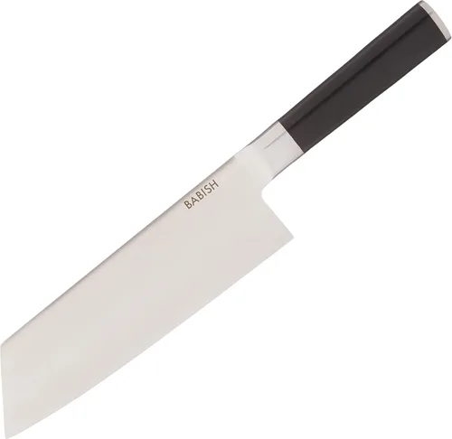 Miniatura 5 de Babish Wok de fondo plano de acero al carbono y sartén para freír, 14 pulgadas y cubiertos de acero alemán 1.4116 de alto carbono, cuchillo de llave