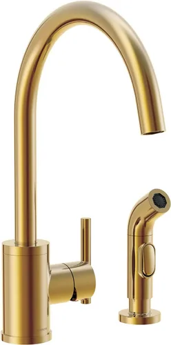 Miniatura 3 de Gerber D401058BB Grifo de cocina Parma de fontanería con aerosol, bronce cepillado