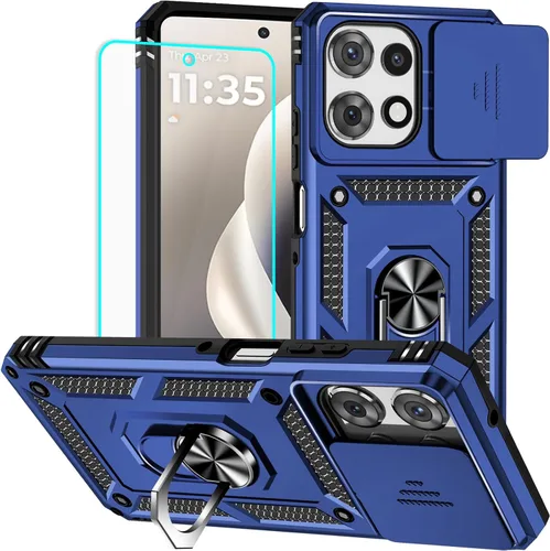 Miniatura 7 de HNHYGETE Funda para Moto G Power 5G 2024 con protector de pantalla: [grado militar de 20 pies a prueba de caídas] Funda protectora a prueba