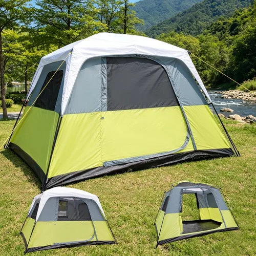 Miniatura 9 de DanCoom Tiendas de campaña para 4/6/8/12 personas, fácil instalación, impermeable, tienda de campaña con lluvia, tienda familiar grande portátil