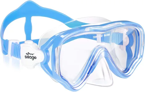 Miniatura 12 de Seago Gafas de natación para niños, máscara de buceo para jóvenes (5-15), antivaho 180° visión clara