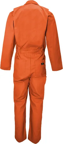Miniatura 9 de Natural Uniforms Overol de sarga de manga larga con cremallera para hombre, resistente a las manchas y a las arrugas