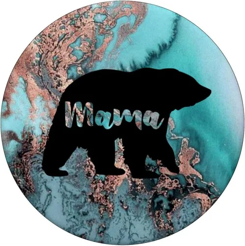 Miniatura 3 de Teal Rose Mama Bear Watercolor PopSockets - Agarre y soporte para teléfonos y tabletas