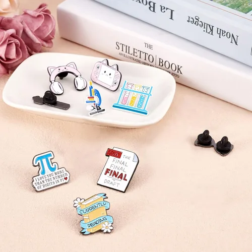 Miniatura 73 de Pandahall - Broches esmaltados de aleación con varios temas, broche de solapa, juego de pines esmaltados