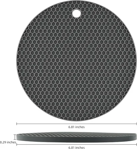 Miniatura 2 de Salvamanteles de silicona de goma de silicona para sartenes calientes y ollas, manteles individuales resistentes al calor, paquete de 4, tamaño: 7 x