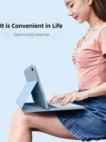 Miniatura 6 de Funda para Galaxy Tab S6 Lite con teclado, llave redonda, lindo caramelo, desmontable y soporte para bolígrafo S para Galaxy Tab S6 Lite de 10.4