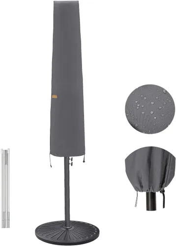 Miniatura 11 de Funda para Sombrilla de 6 a 9 pies para Sombrillas de Patio, Funda para Sombrilla de Mercado Impermeable y Duradera con Cremallera y Varilla