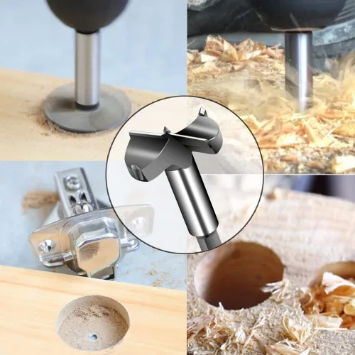 Miniatura 5 de ASNOMY Broca Forstner de 1-1/16 pulgadas, broca Forstner con punta de carburo para madera dura, juego de sierra de agujero de perforación de madera