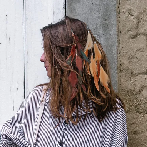 Miniatura 7 de Beaupretty Pinzas para el cabello para mujer, 6 piezas, extensiones de clip para el cabello, clips de extensión hechos a mano con clip decorativo