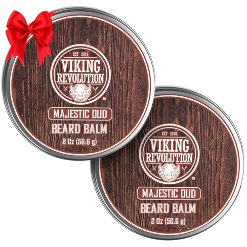 Miniatura 20 de Viking Revolution Bálsamo para barba de cedro y pino, mantequilla con aceite de argán, suavizante e hidratante para hombres, cera para barbas